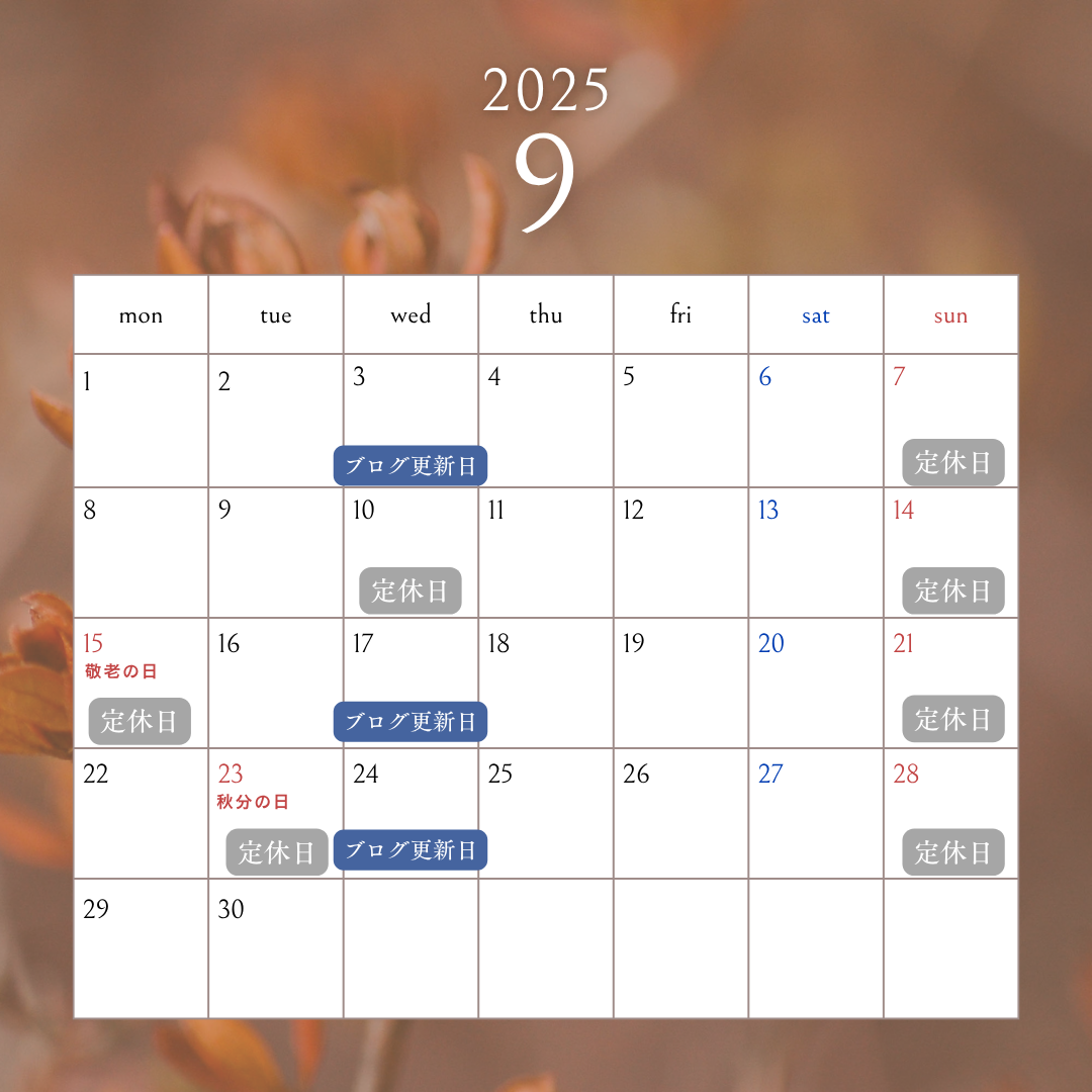 ９月がスタートしましたね🌙